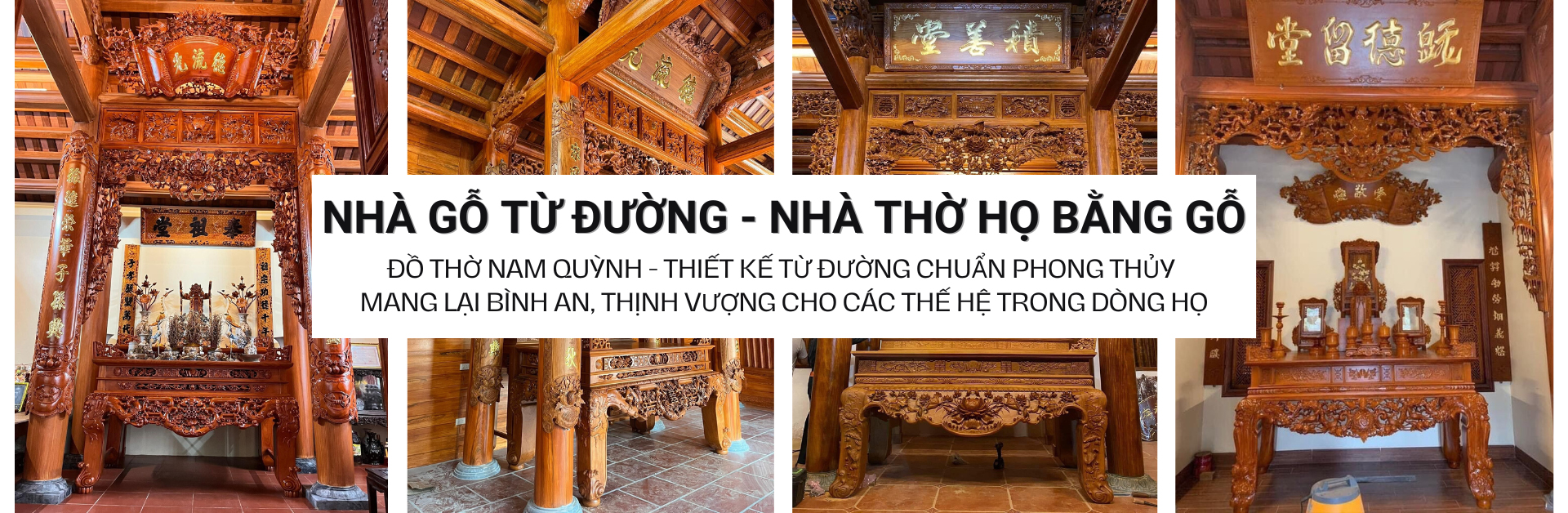 Đồ thờ Nam Quỳnh đơn vị thi công và lắp đặt combo nội thất nhà thờ gỗ đẹp số 1 tại Việt Nam