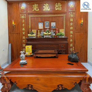 Combo nội thất phòng thờ vách thờ gỗ siêu đẹp khách Hà Nội tại Đồ Thờ Nam Quỳnh