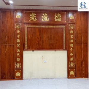 Combo nội thất phòng thờ vách thờ gỗ siêu đẹp khách Hà Nội tại Đồ Thờ Nam Quỳnh
