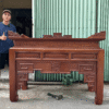 Án gian thờ gỗ hương đẹp đơn giản màu óc chó tại Đồ Thờ Nam Quỳnh
