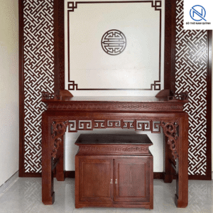 Bàn thờ đơn giản hiện đại dễ lau chùi cho chung cư nhỏ tại Đồ Thờ Nam Quỳnh