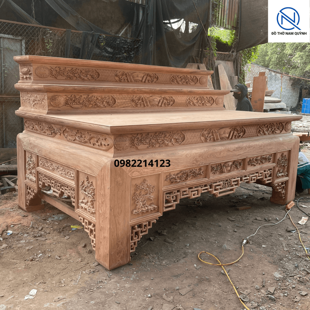 Bộ án gian thờ tam cấp siêu khủng gỗ hương đá đẹp Bộ án gian thờ tam cấp siêu khủng gỗ hương đá đẹp tại Đồ Thờ Nam Quỳnh