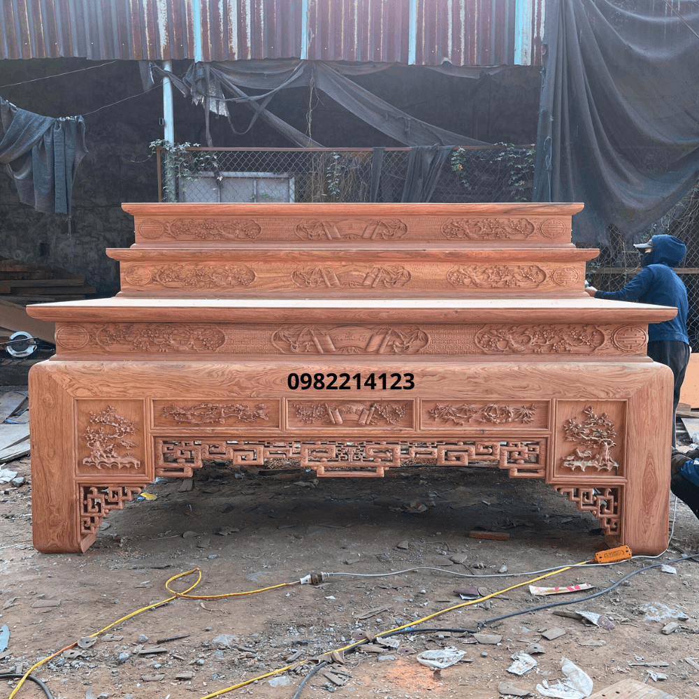 Bộ án gian thờ tam cấp siêu khủng gỗ hương đá đẹp Bộ án gian thờ tam cấp siêu khủng gỗ hương đá đẹp tại Đồ Thờ Nam Quỳnh