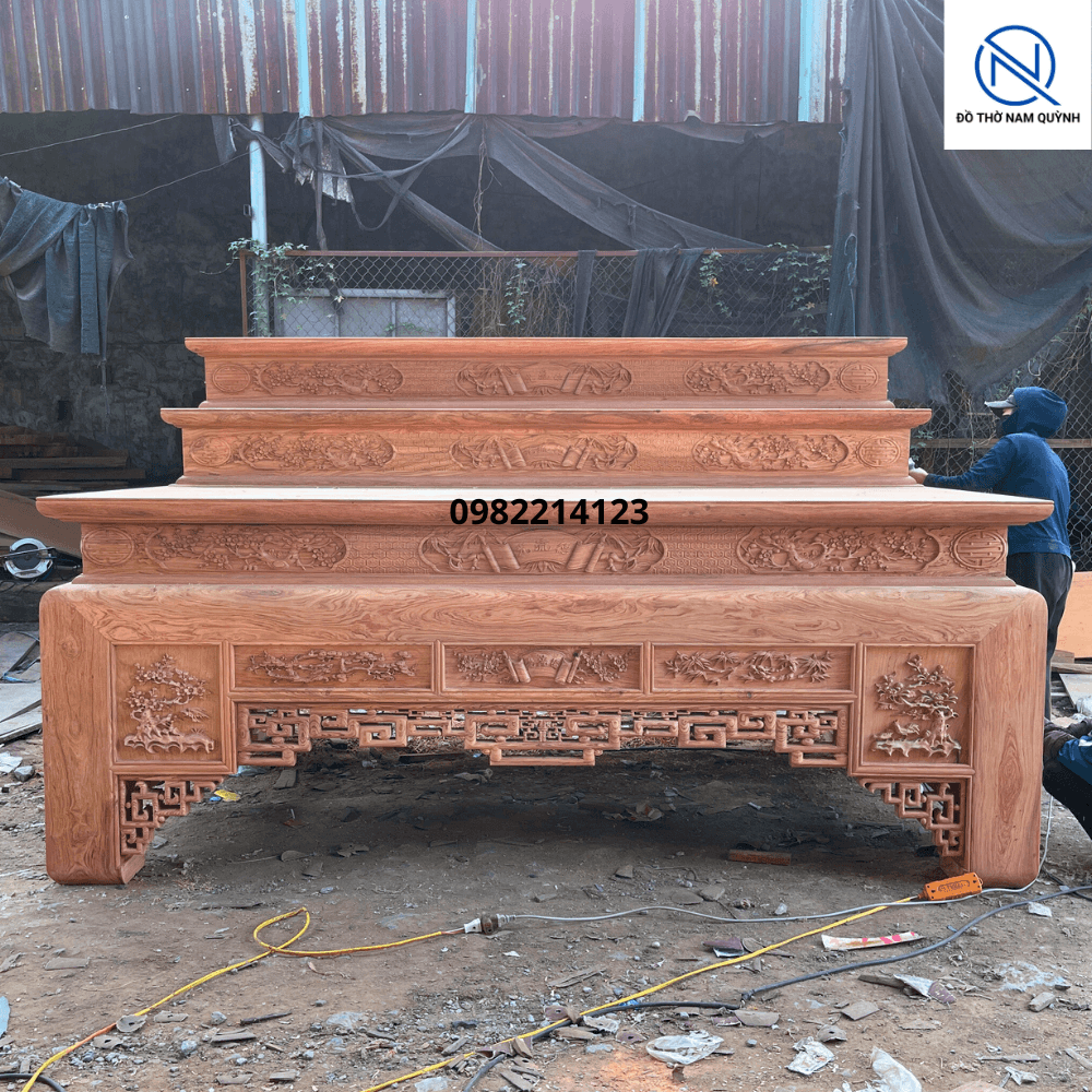 Bộ án gian thờ tam cấp siêu khủng gỗ hương đá đẹp Bộ án gian thờ tam cấp siêu khủng gỗ hương đá đẹp tại Đồ Thờ Nam Quỳnh