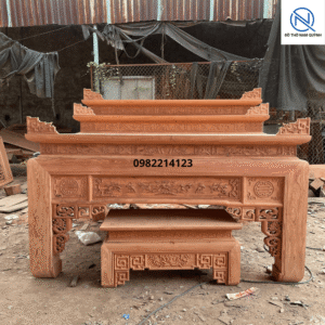 Mẫu án gian thờ tam cấp chân 18 gỗ hương đá đẹp Mẫu án gian thờ tam cấp chân 18 gỗ hương đá đẹp tại Đồ Thờ Nam Quỳnh
